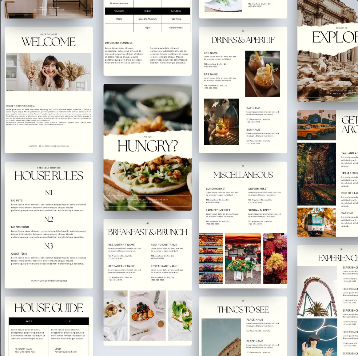Airbnb Welcome Bundle & Editable Guest Book Template
